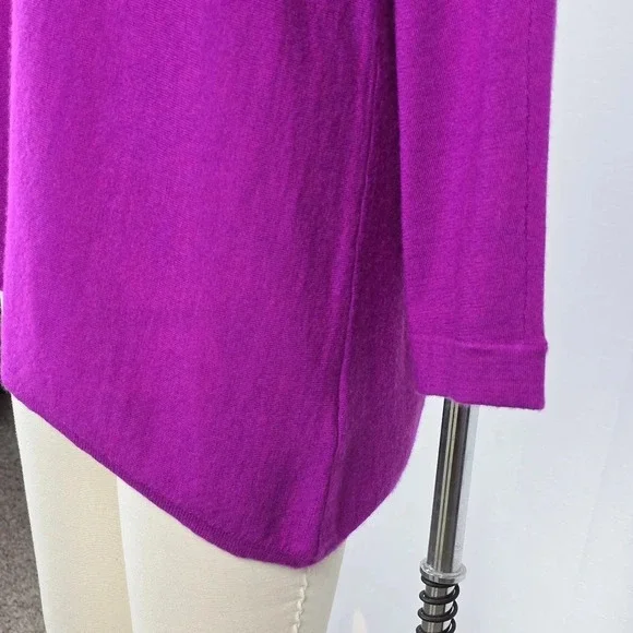 Eileen Fisher 100% Cashmere Soft Lightweight Sweater Top Pink Barbie Women's XS - Picture 7 of 16